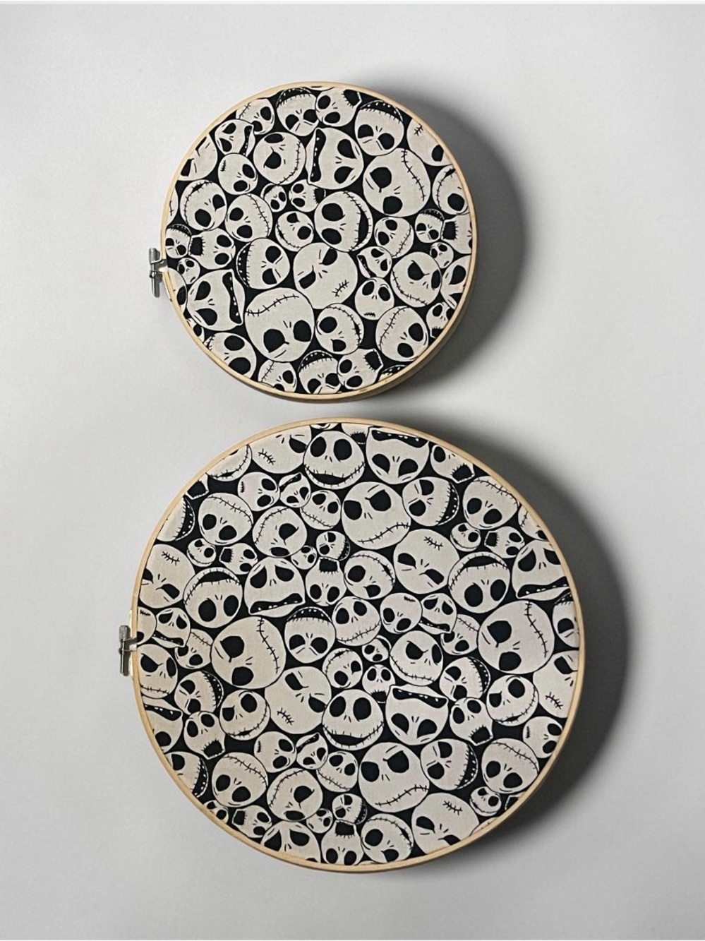 Disney Hand-Embroidered Skull Pattern Hoop Art Nightmare Before Christmas (NBC) - Picture 6 of 12
